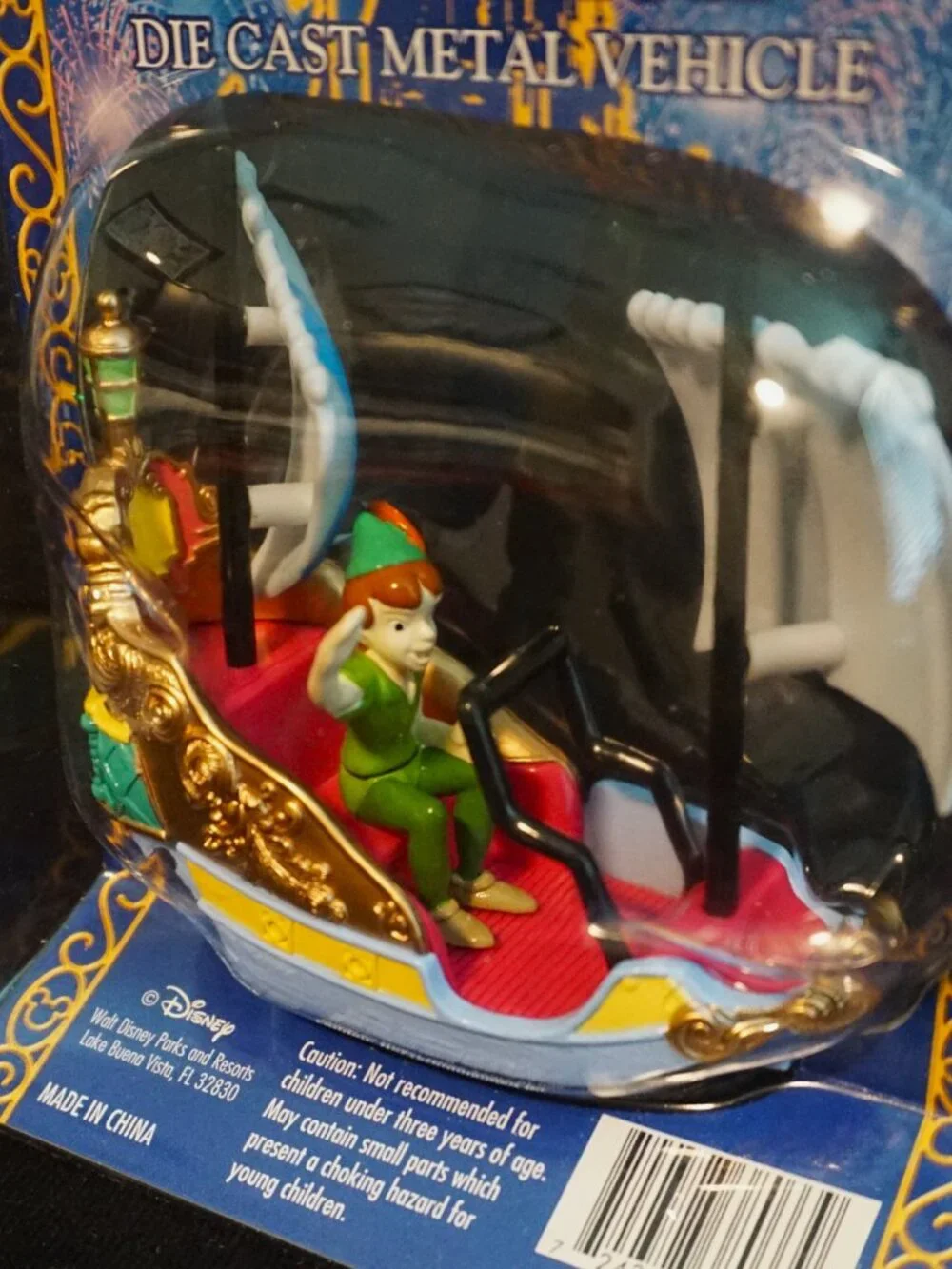 Disney Theme Park Die Cast Medal Vehicle Peter Pan’s Flight Pirate Ship